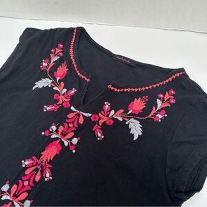 Fresh Produce‎ Black Embroidered Cotton Dress size Small
